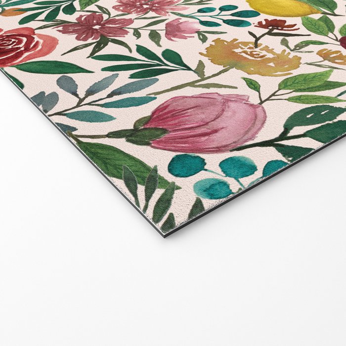 Fruit and Flowers Pattern Welcome Mat Gallery Image 2
