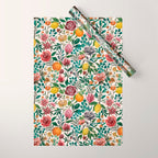 Fruit and Flowers Pattern Wrapping Paper Gallery Image 1