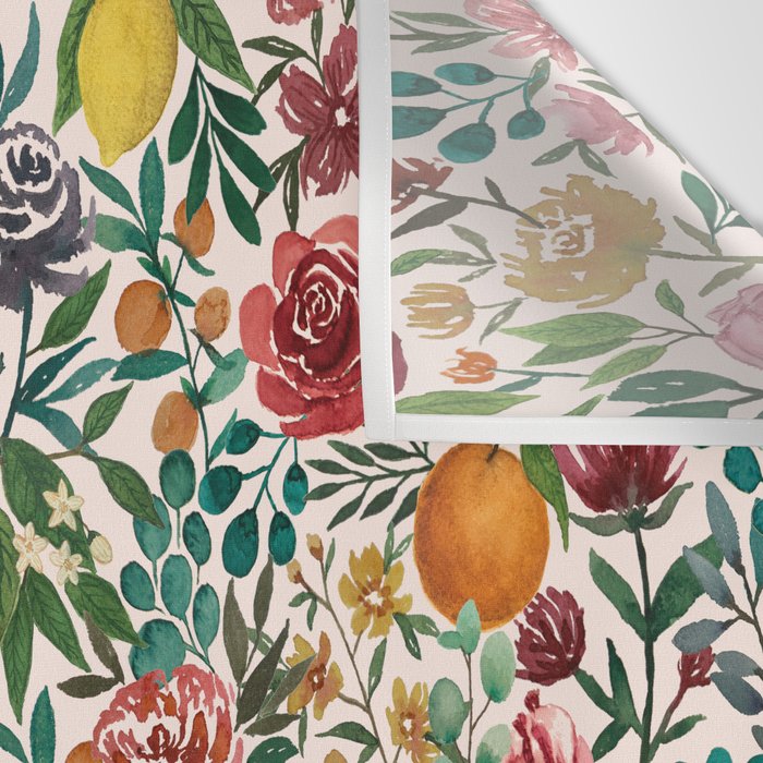Fruit and Flowers Pattern Wall Tapestry Gallery Image 3