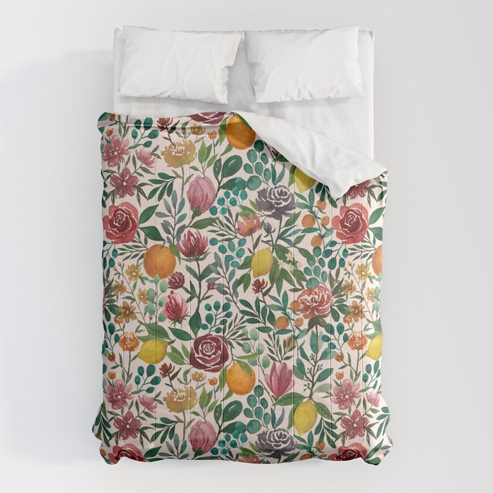 Fruit and Flowers Pattern Comforter Gallery Image 1