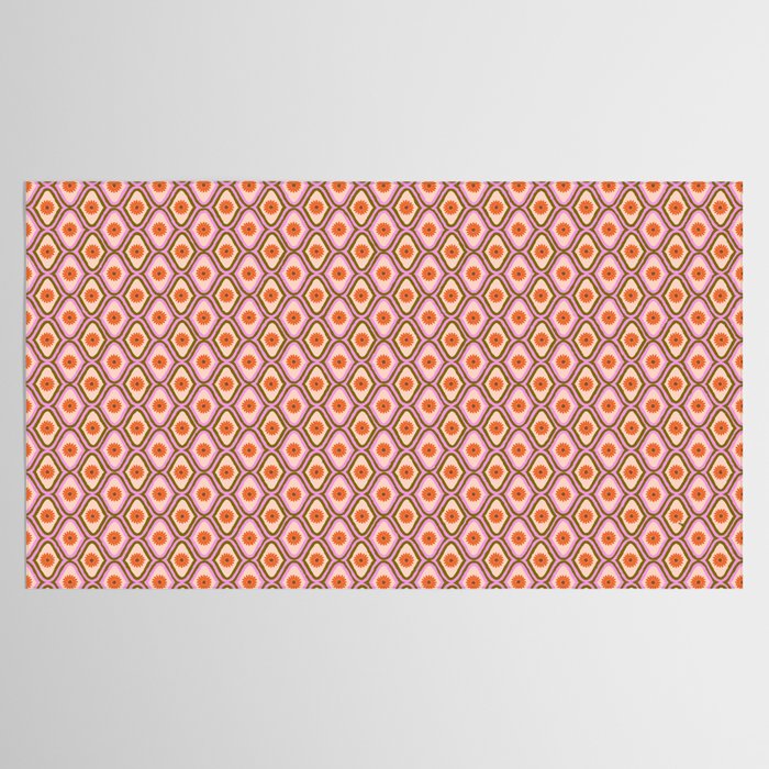 70s Disco Daisy Flower Pattern Tablecloth Gallery Image 2