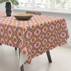 70s Disco Daisy Flower Pattern Tablecloth Gallery Image 3
