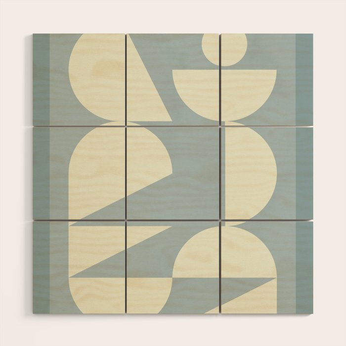 Modern geometric shapes 32 Wood Wall Art Gallery Image 1