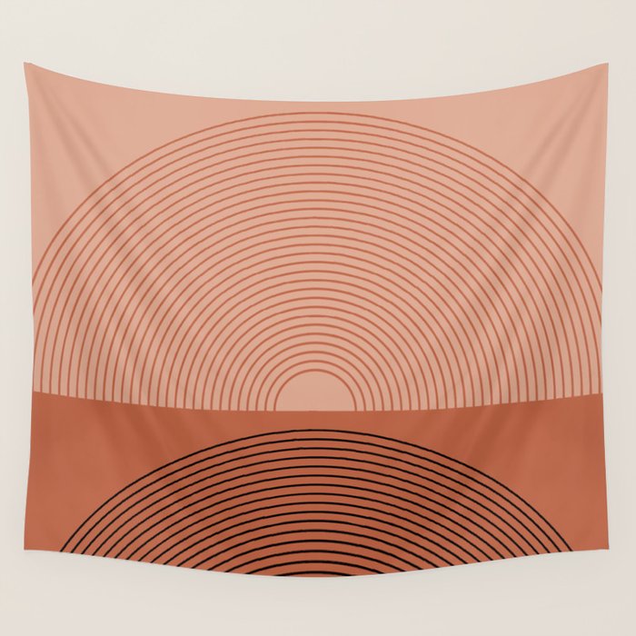 Minimal Rainbow Color Block V Wall Tapestry Gallery Image 1