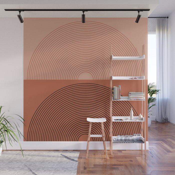 Minimal Rainbow Color Block V Wall Mural Gallery Image 1