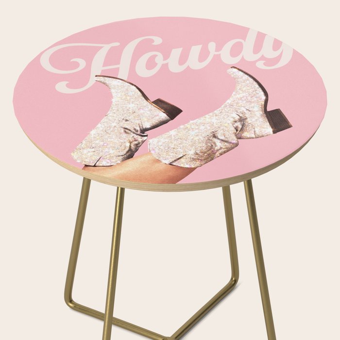 These Boots - Howdy Glitter Pink II Side Table Gallery Image 2