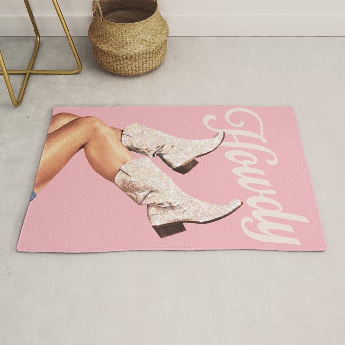 These Boots - Howdy Glitter Pink II Rug Gallery Image 1