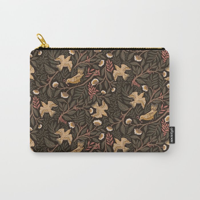Secret Garden Spring Birds - Forest Green Carry All Pouch Gallery Image 1