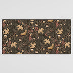 Secret Garden Spring Birds - Forest Green Desk Mat Gallery Image 3