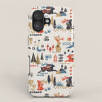 Happy nordic Wolpertinger light iPhone Case Gallery Image 1