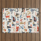 Happy nordic Wolpertinger light Outdoor Rug Gallery Image 1