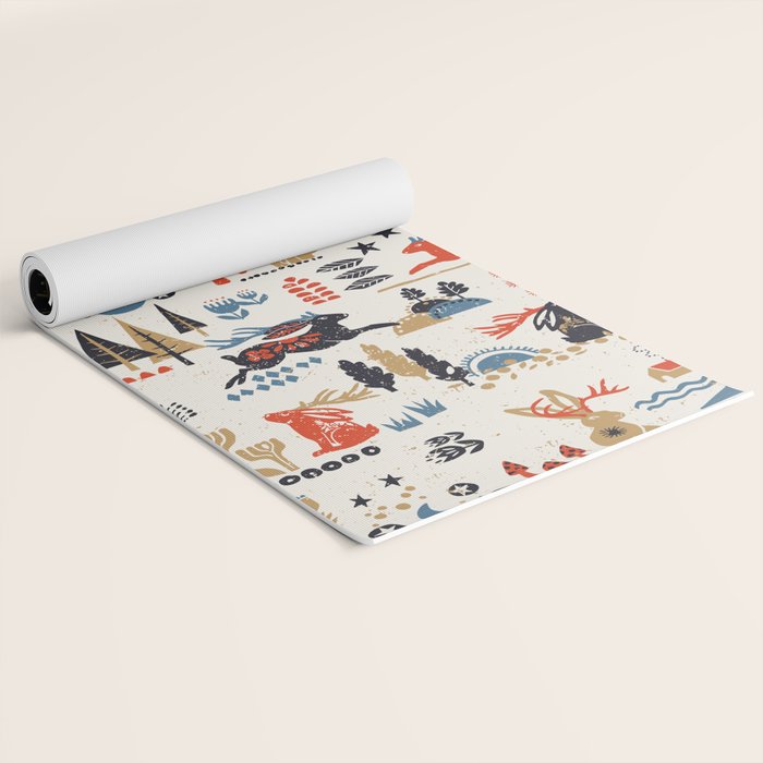 Happy nordic Wolpertinger light Yoga Mat Gallery Image 2