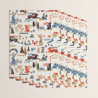 Happy nordic Wolpertinger light Wrapping Paper Gallery Image 3
