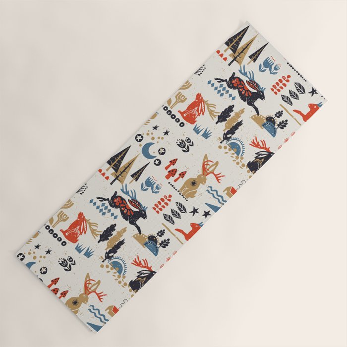 Happy nordic Wolpertinger light Yoga Mat Gallery Image 1