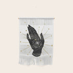 Mystic Hand with Eye - Black and Gold Ink Wall Hanging Gallery Image 1