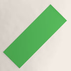 Solid Bright Kelly Green Color Yoga Mat Gallery Image 1