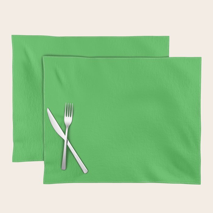 Solid Bright Kelly Green Color Placemat Gallery Image 1