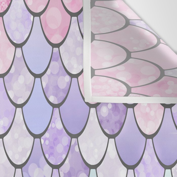 Mermaid Pastel Pink Purple Aqua Teal Wall Tapestry Gallery Image 3
