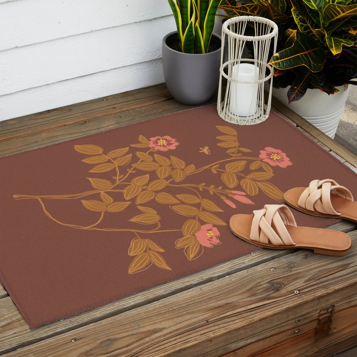 Roses Outdoor Rug Gallery Image 2