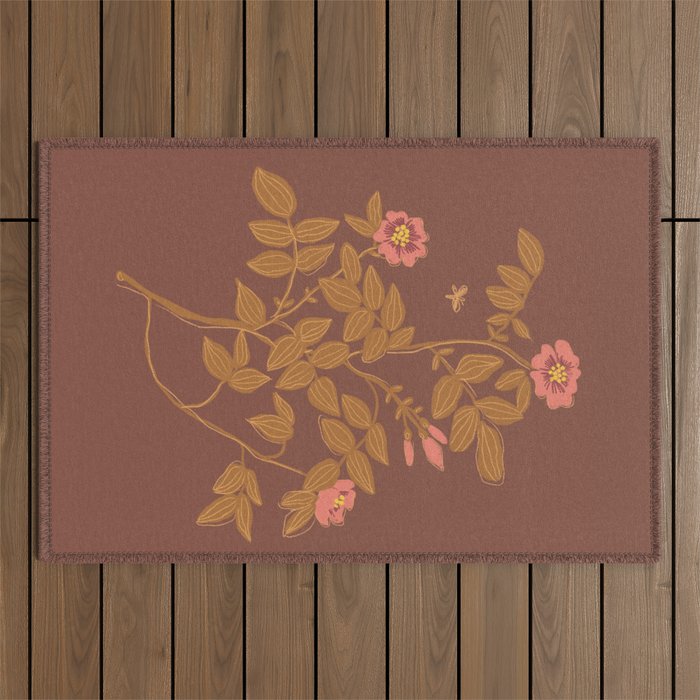 Roses Outdoor Rug Gallery Image 1
