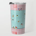 Pink Tiles Travel Mug Gallery Image 3