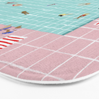 Pink Tiles Bath Mat Gallery Image 3