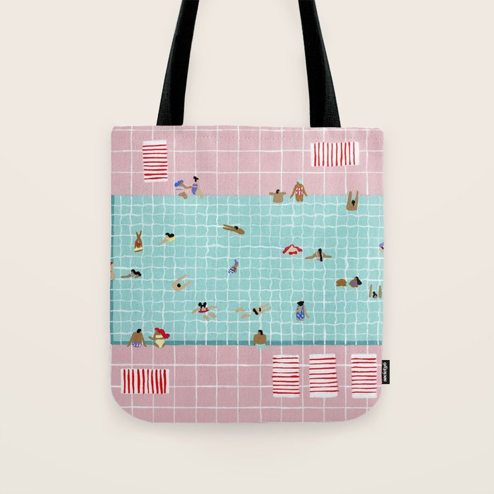Pink Tiles Tote Bag Gallery Image 1