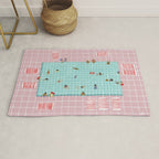 Pink Tiles Rug Gallery Image 1