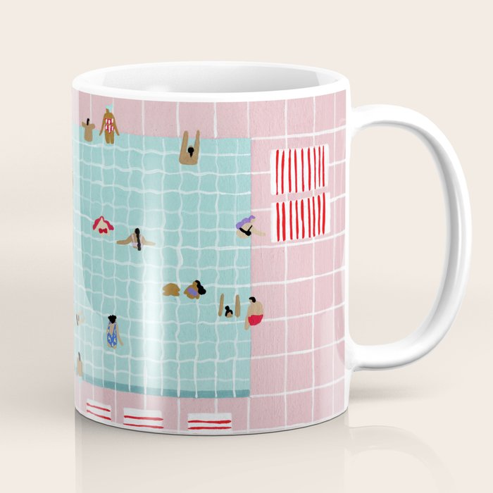 Pink Tiles Coffee Mug Gallery Image 1