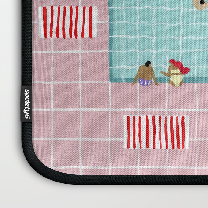 Pink Tiles Laptop Sleeve Gallery Image 3