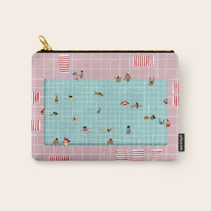 Pink Tiles Carry All Pouch Gallery Image 1