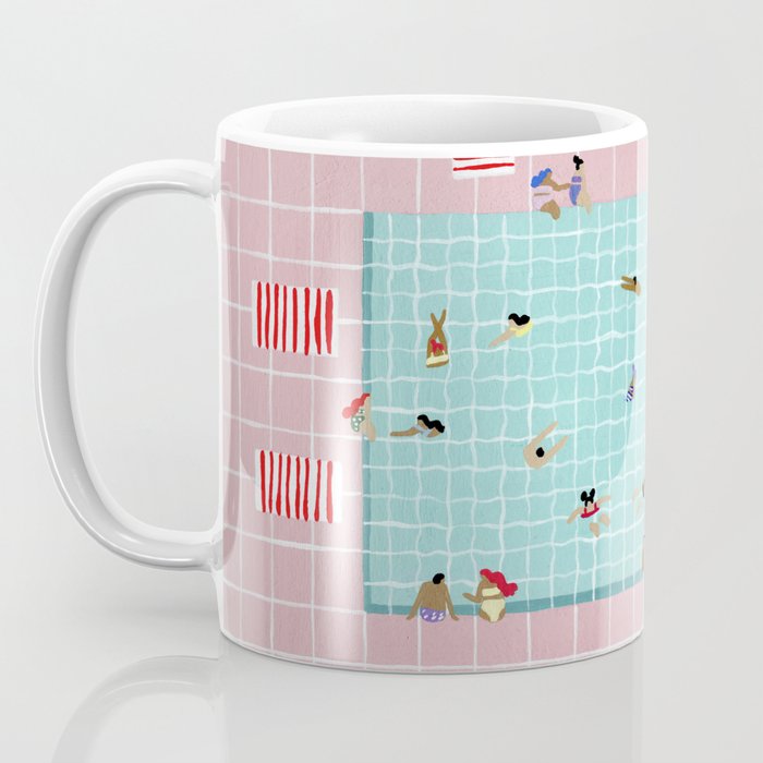 Pink Tiles Coffee Mug Gallery Image 3