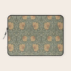William Morris Vintage Pimpernel Peach Blue Green  Laptop Sleeve Gallery Image 1
