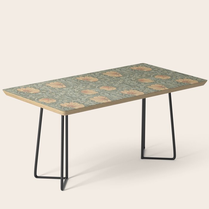 William Morris Vintage Pimpernel Peach Blue Green  Coffee Table Gallery Image 1