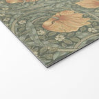 William Morris Vintage Pimpernel Peach Blue Green  Welcome Mat Gallery Image 2