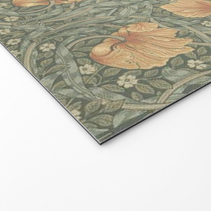 William Morris Vintage Pimpernel Peach Blue Green  Welcome Mat Gallery Image 2