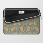 William Morris Vintage Pimpernel Peach Blue Green  Laptop Sleeve Gallery Image 2