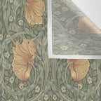 William Morris Vintage Pimpernel Peach Blue Green  Wall Tapestry Gallery Image 3