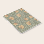 William Morris Vintage Pimpernel Peach Blue Green  Notebook Gallery Image 3