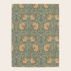 William Morris Vintage Pimpernel Peach Blue Green  Poster Gallery Image 4