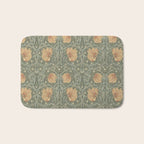 William Morris Vintage Pimpernel Peach Blue Green  Bath Mat Gallery Image 1