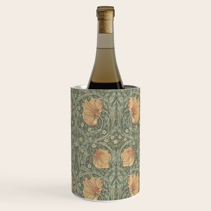 William Morris Vintage Pimpernel Peach Blue Green  Wine Chiller Gallery Image 3