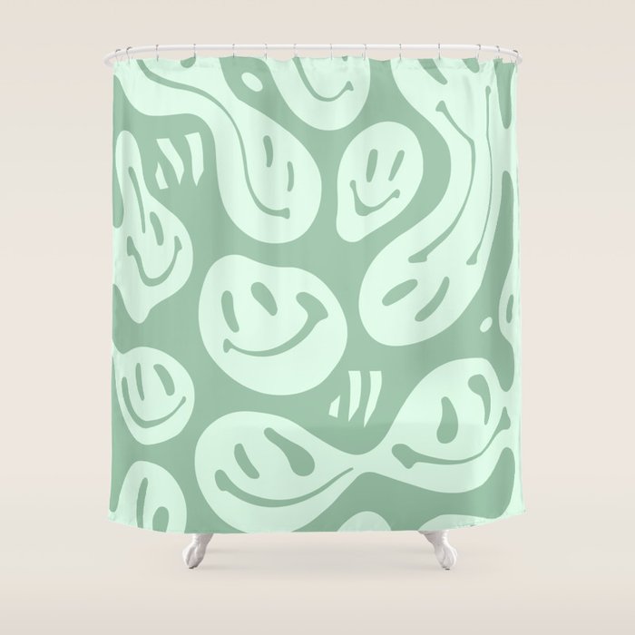 Minty Fresh Melted Happiness Shower Curtain Gallery Image 1