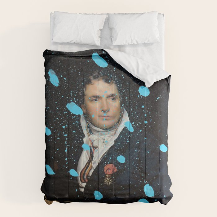 Brutalized Portrait of a Gentleman 1 Comforter Gallery Image 1