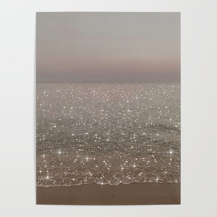 Beach Ocean Glitter Poster Gallery Image 1