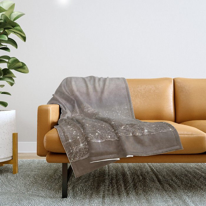 Beach Ocean Glitter Throw Blanket Gallery Image 1