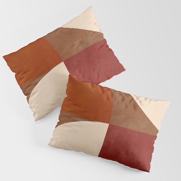 abstract retro shapes earthy 13 Pillow Sham Gallery Image 3