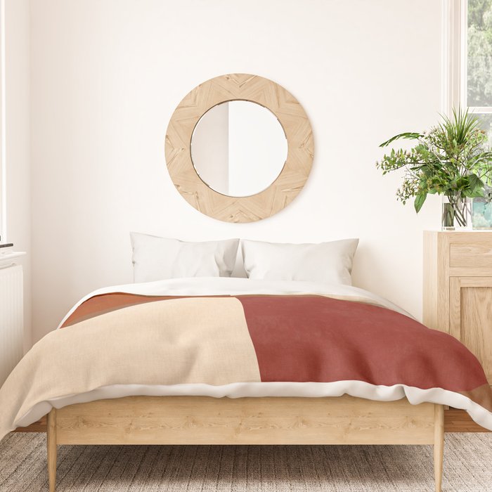 abstract retro shapes earthy 13 Duvet Cover Gallery Image 3