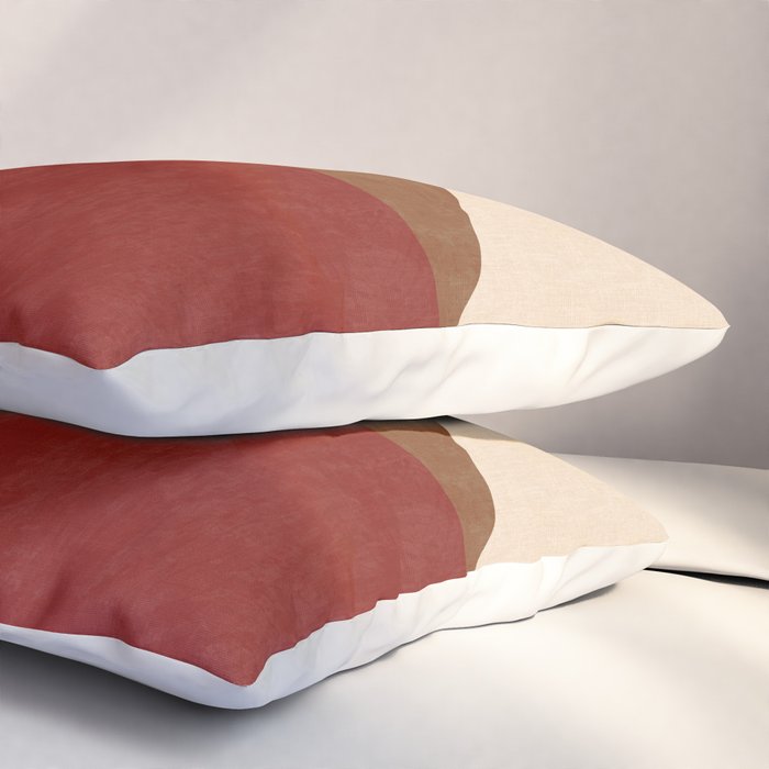 abstract retro shapes earthy 13 Pillow Sham Gallery Image 3
