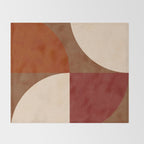 abstract retro shapes earthy 13 Throw Blanket Gallery Image 2